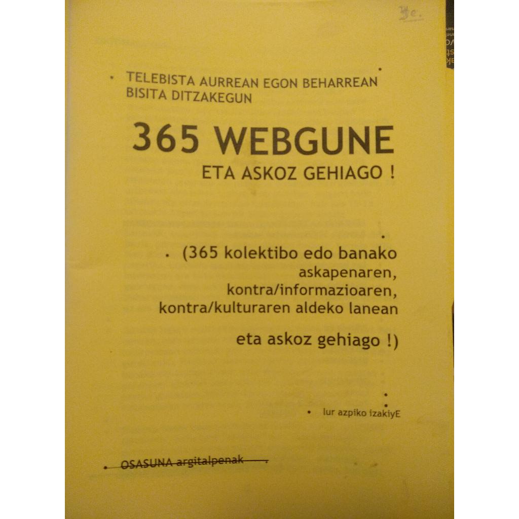 365 Webgune eta askoz gehiago!